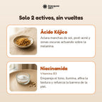 Activos reales: Acido Kojico y Niacinamida (Vitamina B3) - Jabon BlanqueaOGT