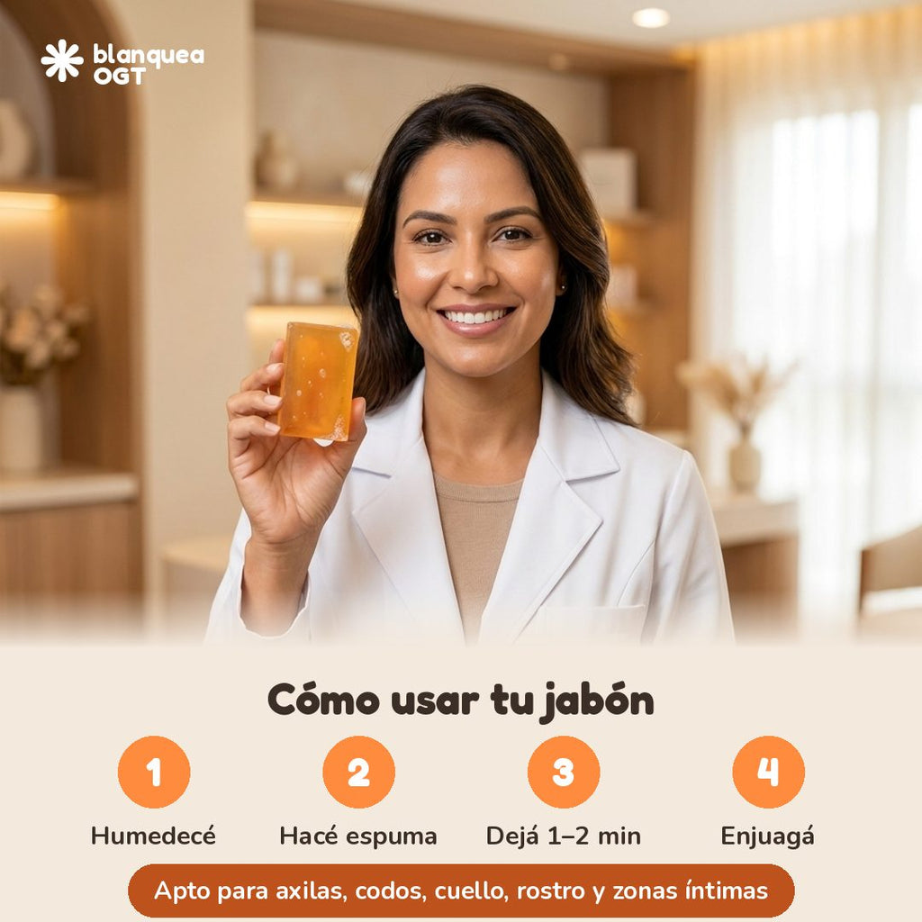 Como usar el Jabon BlanqueaOGT: paso a paso recomendado por dermatologa